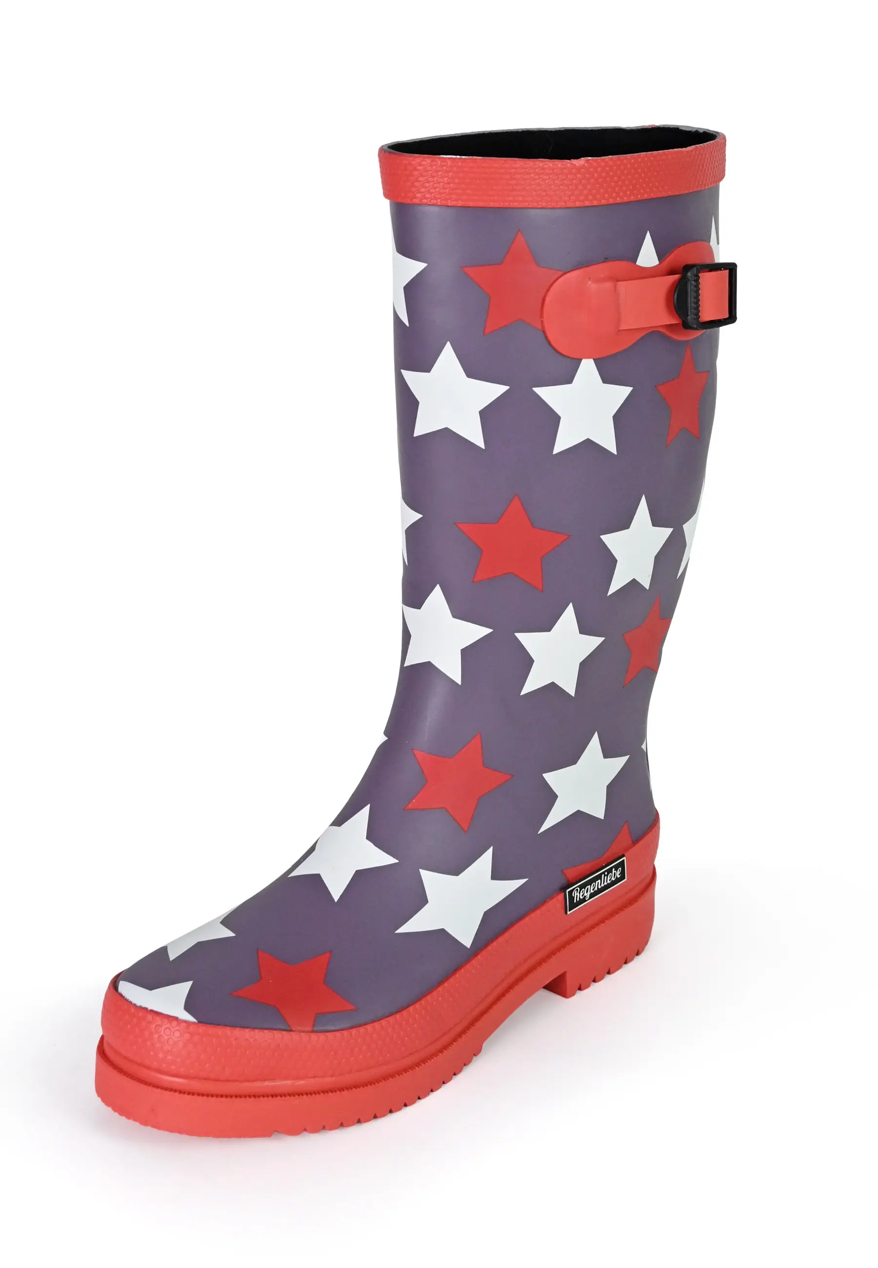 Regenliebe Damen Gummistiefel Stars Langschaft