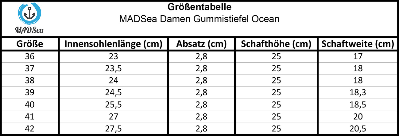MADSea Damen Gummistiefel Ocean Halbschaft Gelb