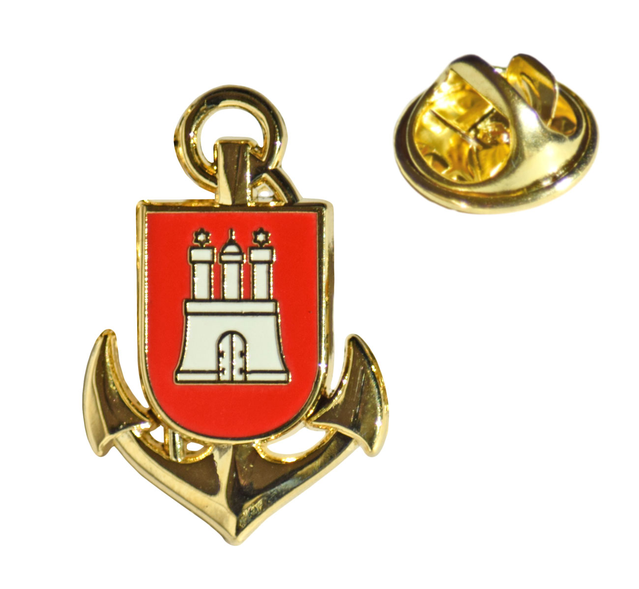 MADSea Motivpin Anker mit Hamburg Wappen