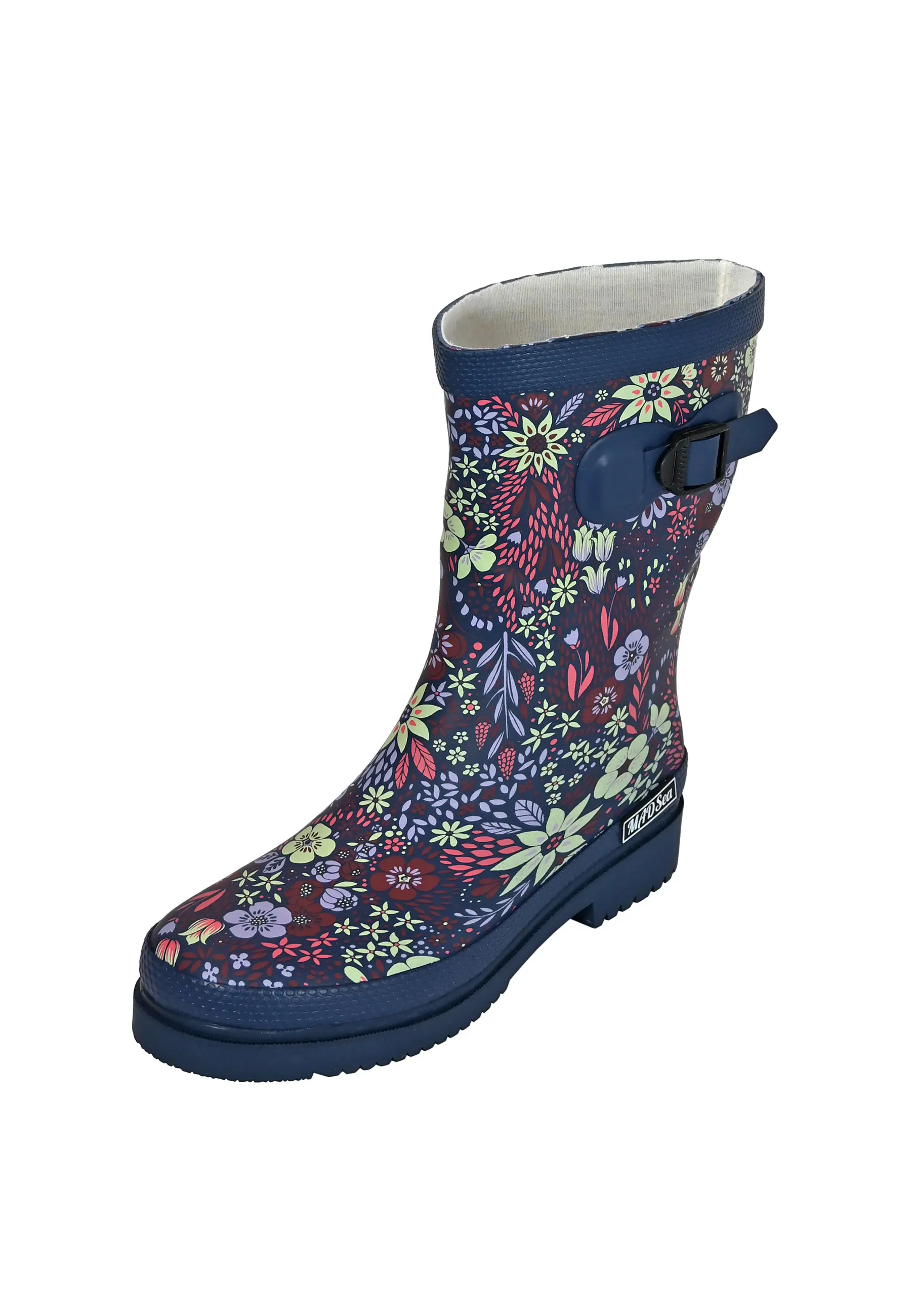 MADSea Damen Gummistiefel Flower Halbschaft