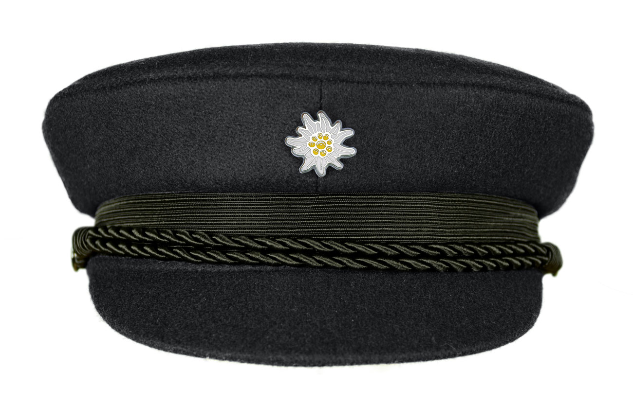 MADSea schwarzer Elbsegler mit Motivpin Edelweiß
