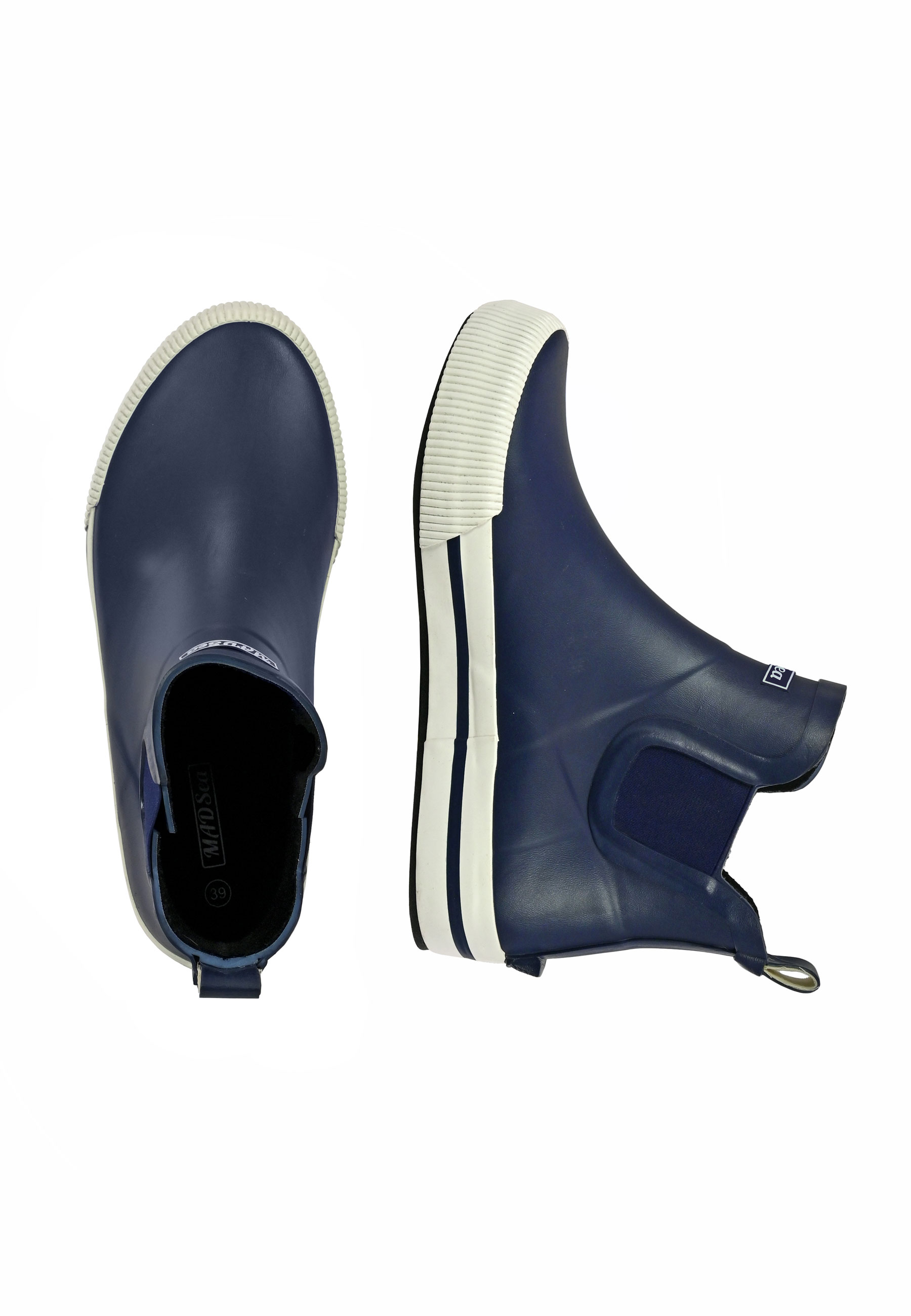 MADSea Unisex Gummistiefel Short Story Dunkelblau/Weiß