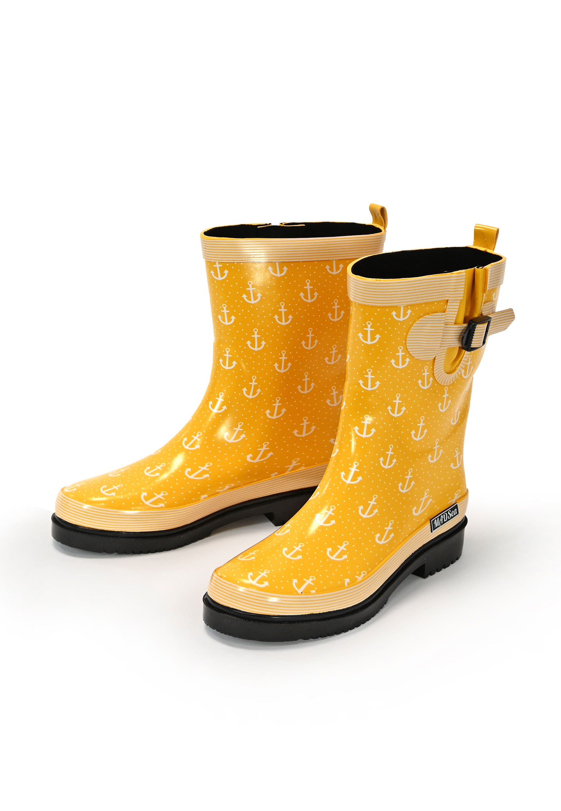 MADSea Damen Gummistiefel Anchor Halbschaft Gelb MADSea Damen Gummistiefel Anchor Halbschaft Gelb