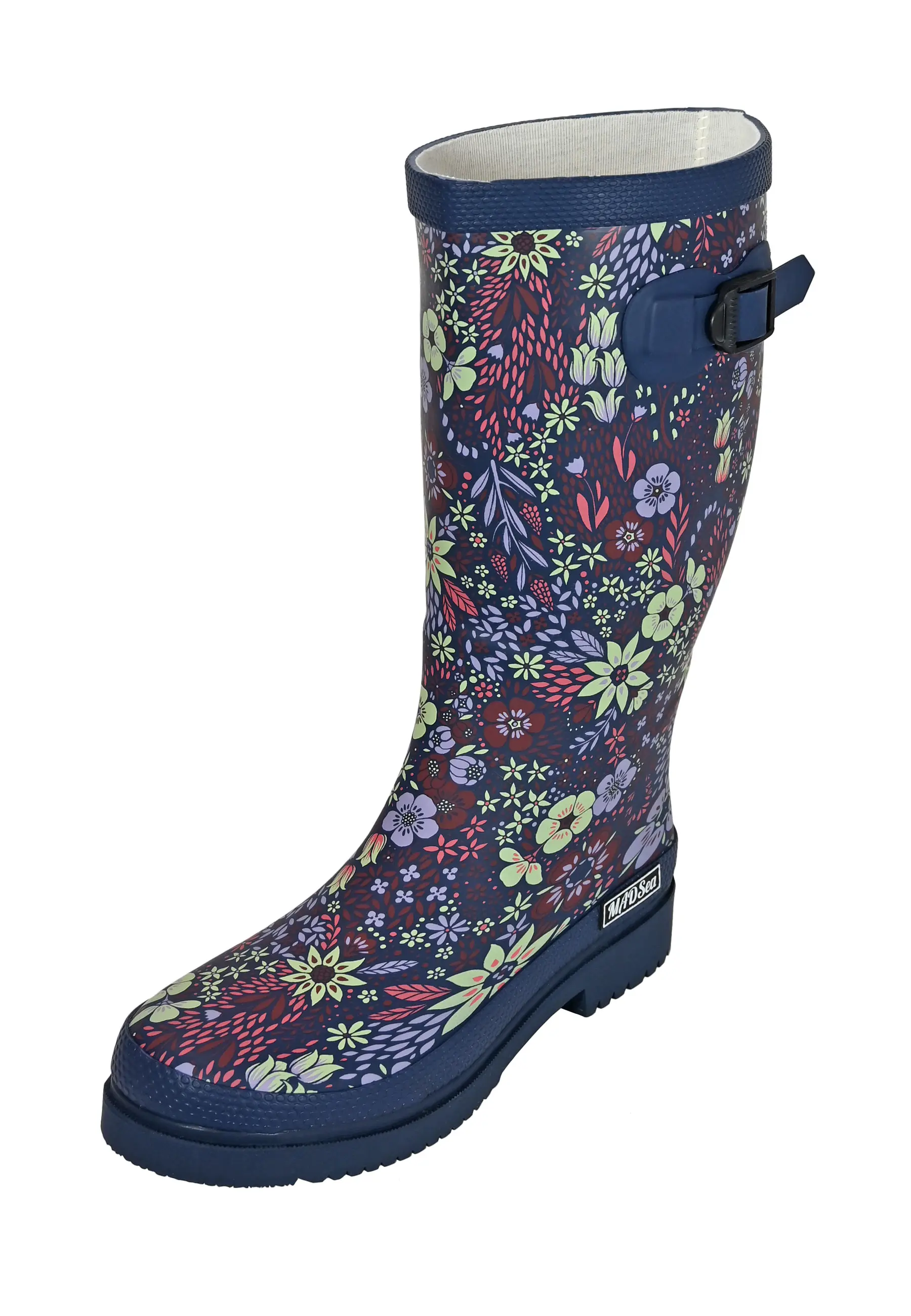 MADSea Damen Gummistiefel Flower Langschaft