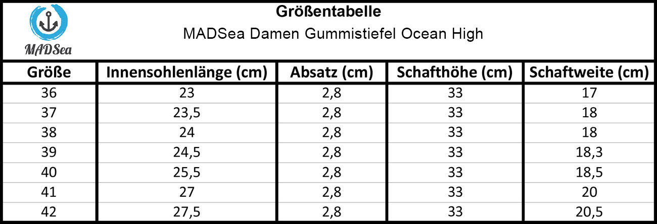 MADSea Damen Gummistiefel Anchor Langschaft Gelb