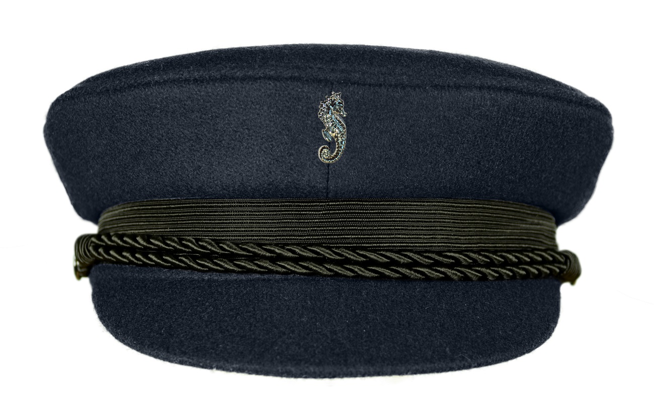 MADSea dunkelblauer Elbsegler mit Pin Seepferdchen