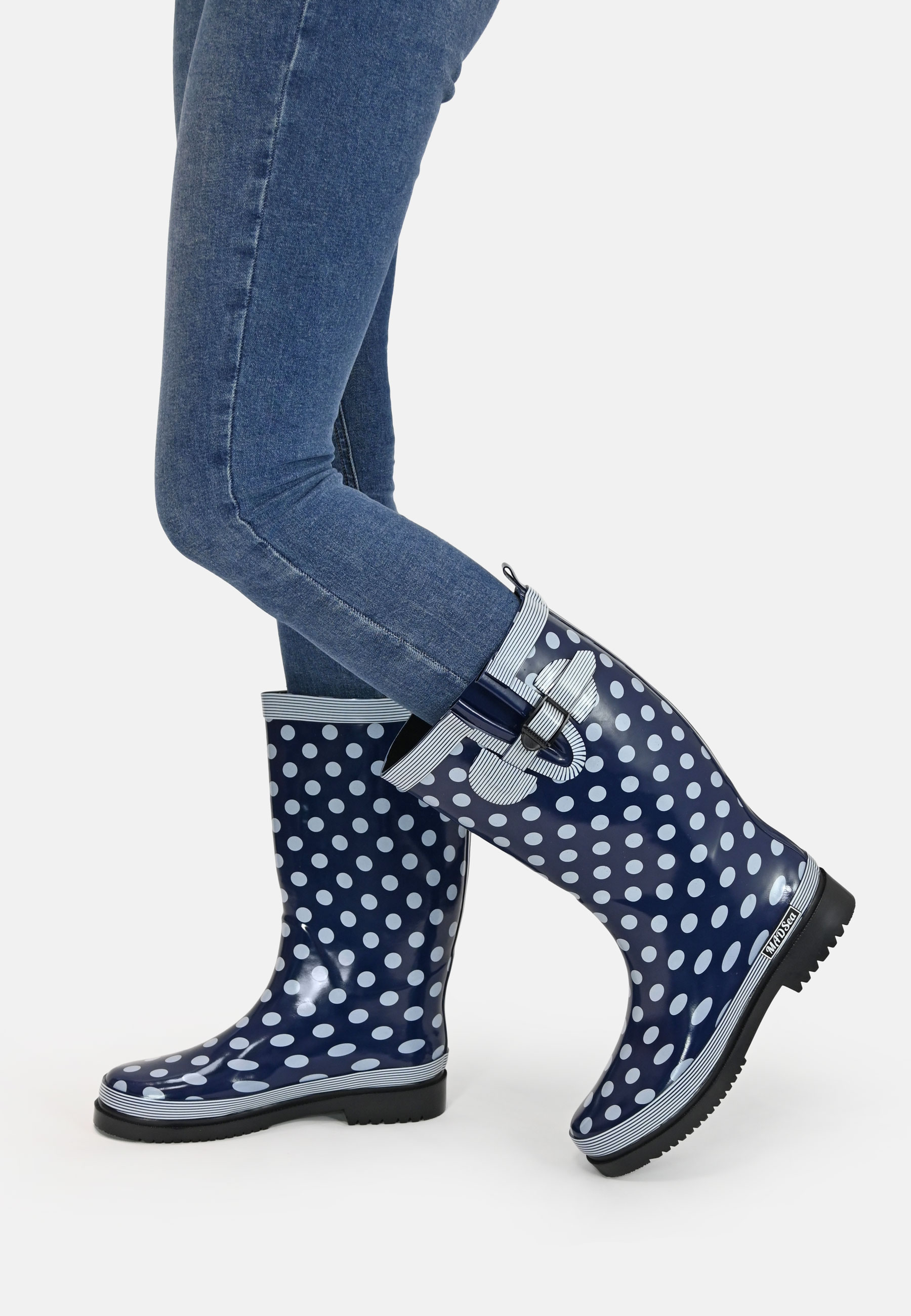 MADSea Damen Gummistiefel Ocean Langschaft Blau