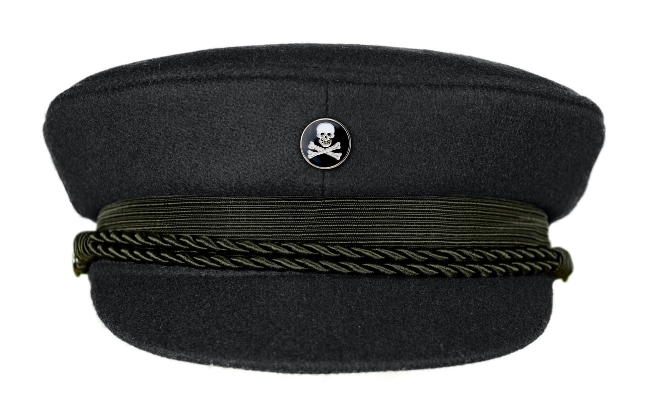 MADSea schwarzer Elbsegler mit Motivpin Pirat