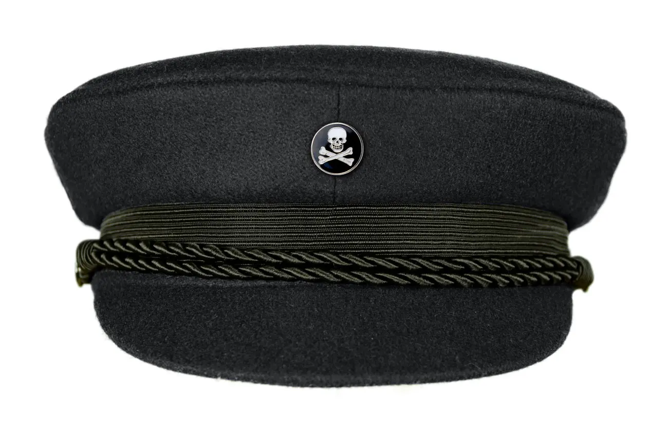 MADSea schwarzer Elbsegler mit Motivpin Pirat