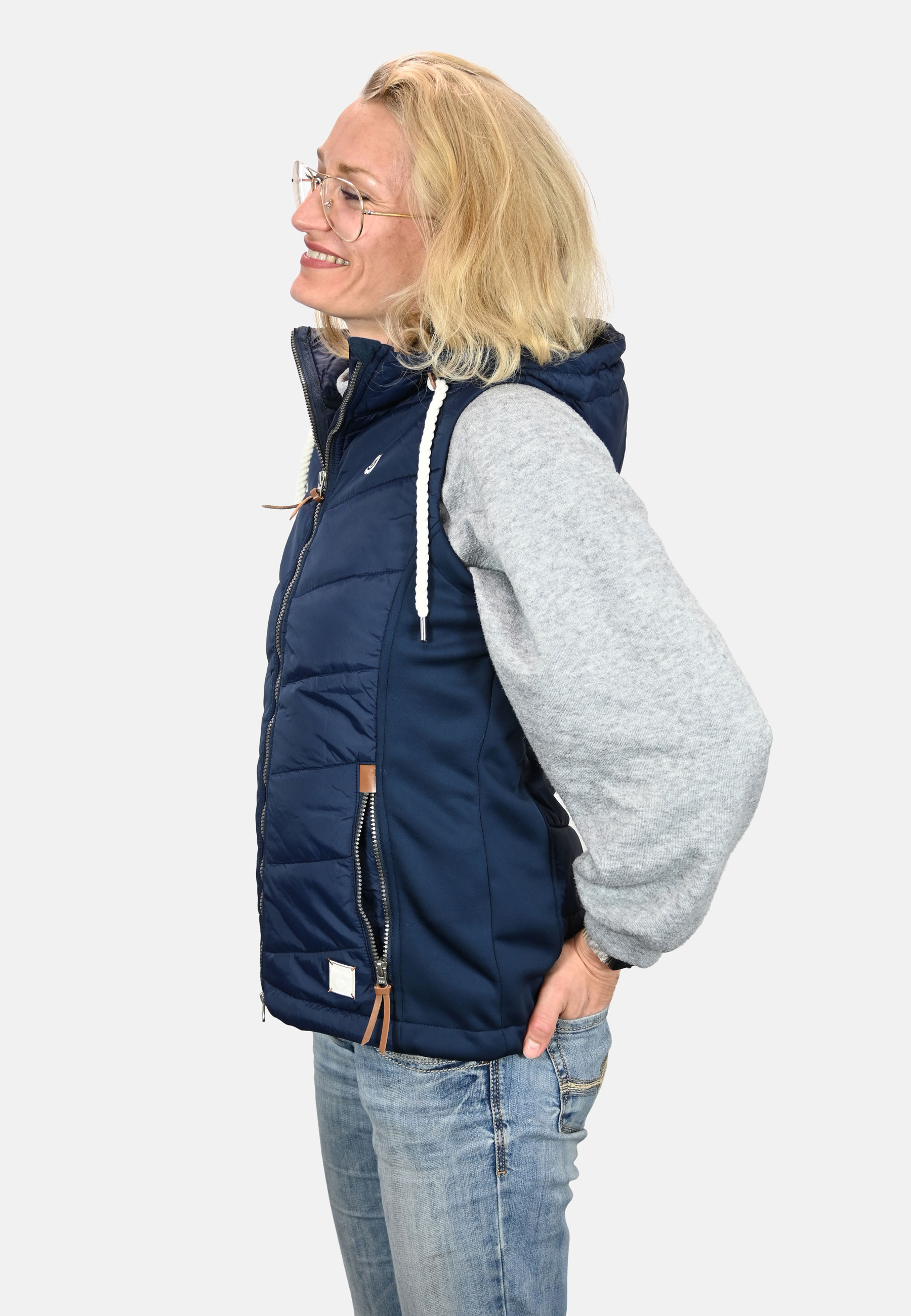 MADSea Damen Steppweste dunkelblau