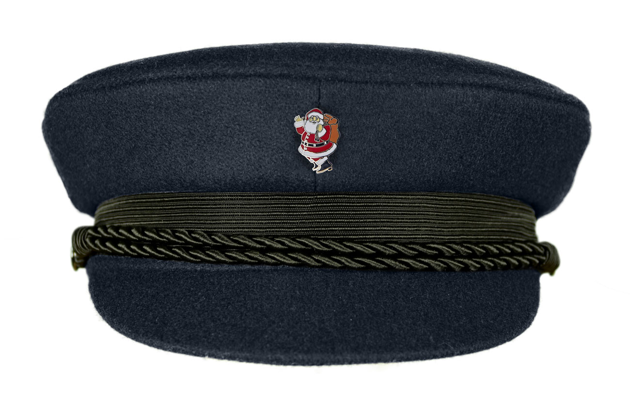 MADSea dunkelblauer Elbsegler mit Motivpin Weihnachtsmann