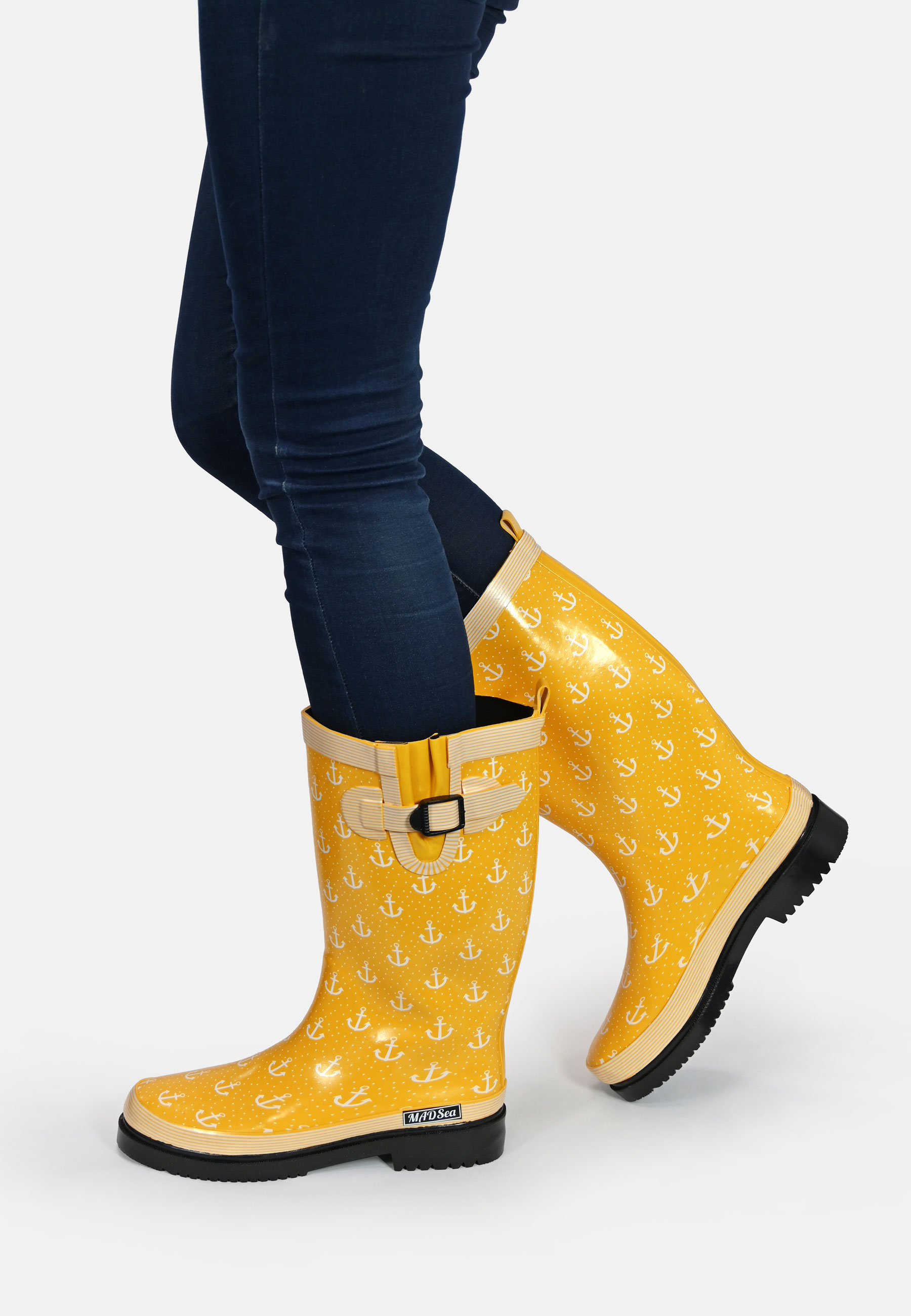 MADSea Damen Gummistiefel Anchor Langschaft Gelb
