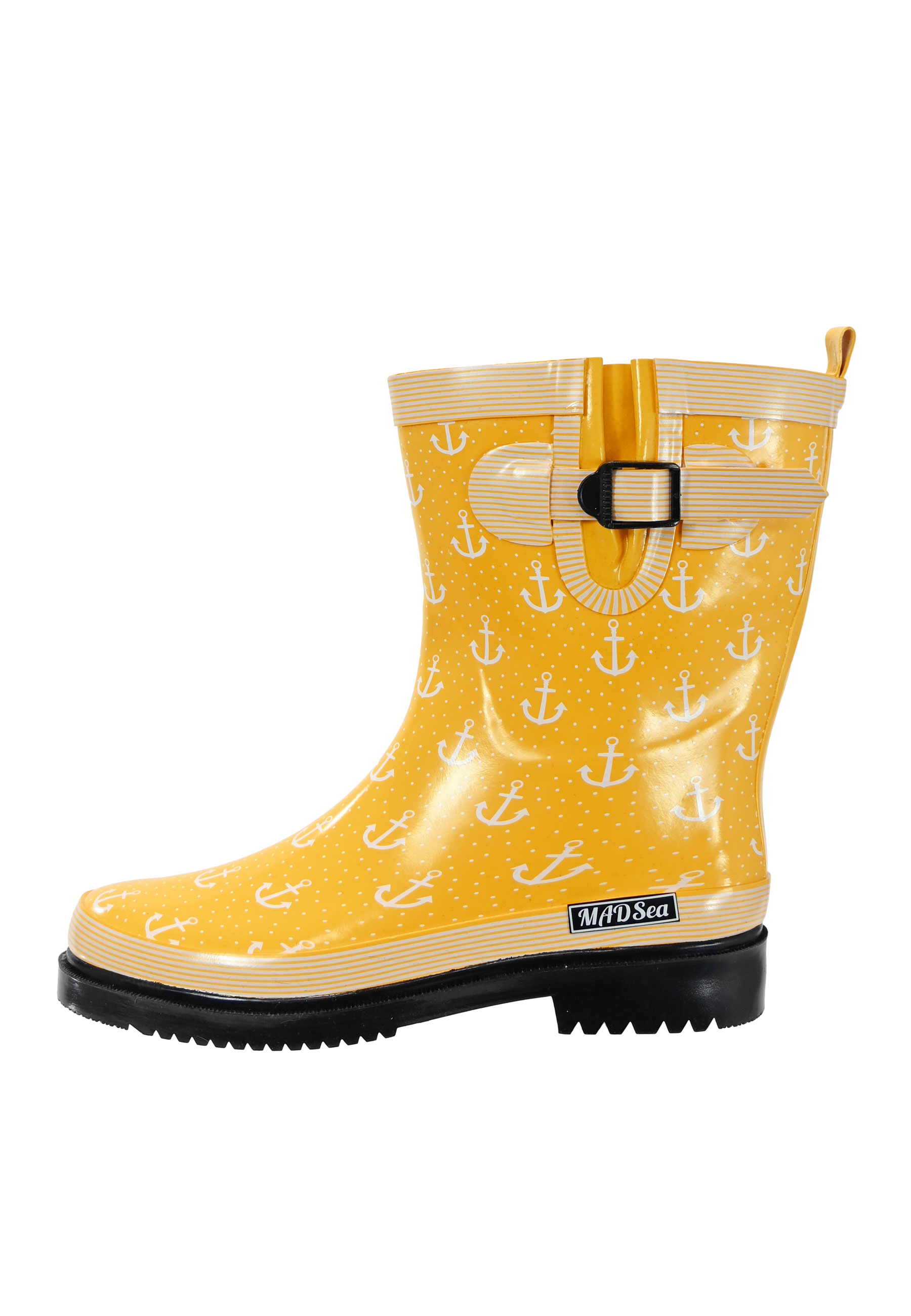 MADSea Damen Gummistiefel Anchor Halbschaft Gelb MADSea Damen Gummistiefel Anchor Halbschaft Gelb