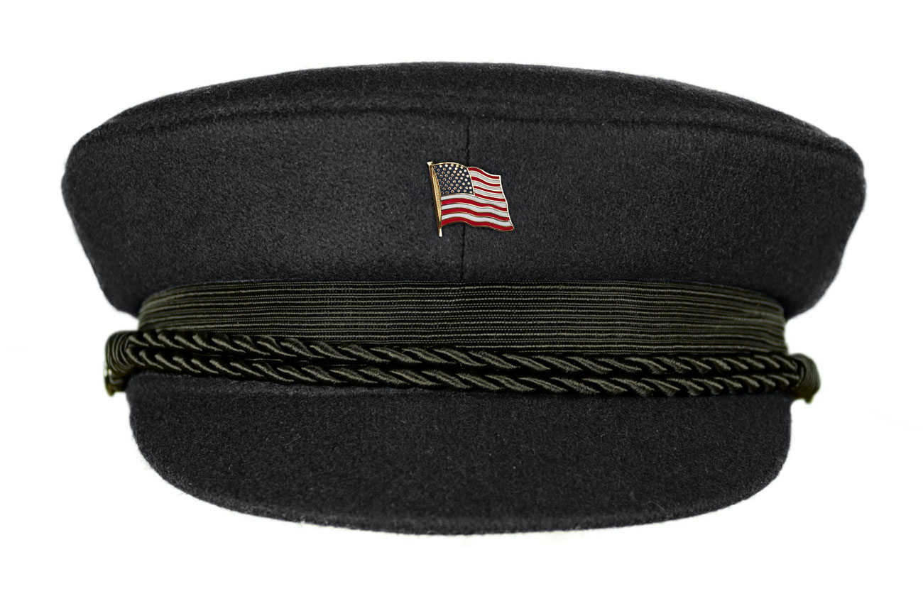 MADSea schwarzer Elbsegler mit Flaggenpin USA