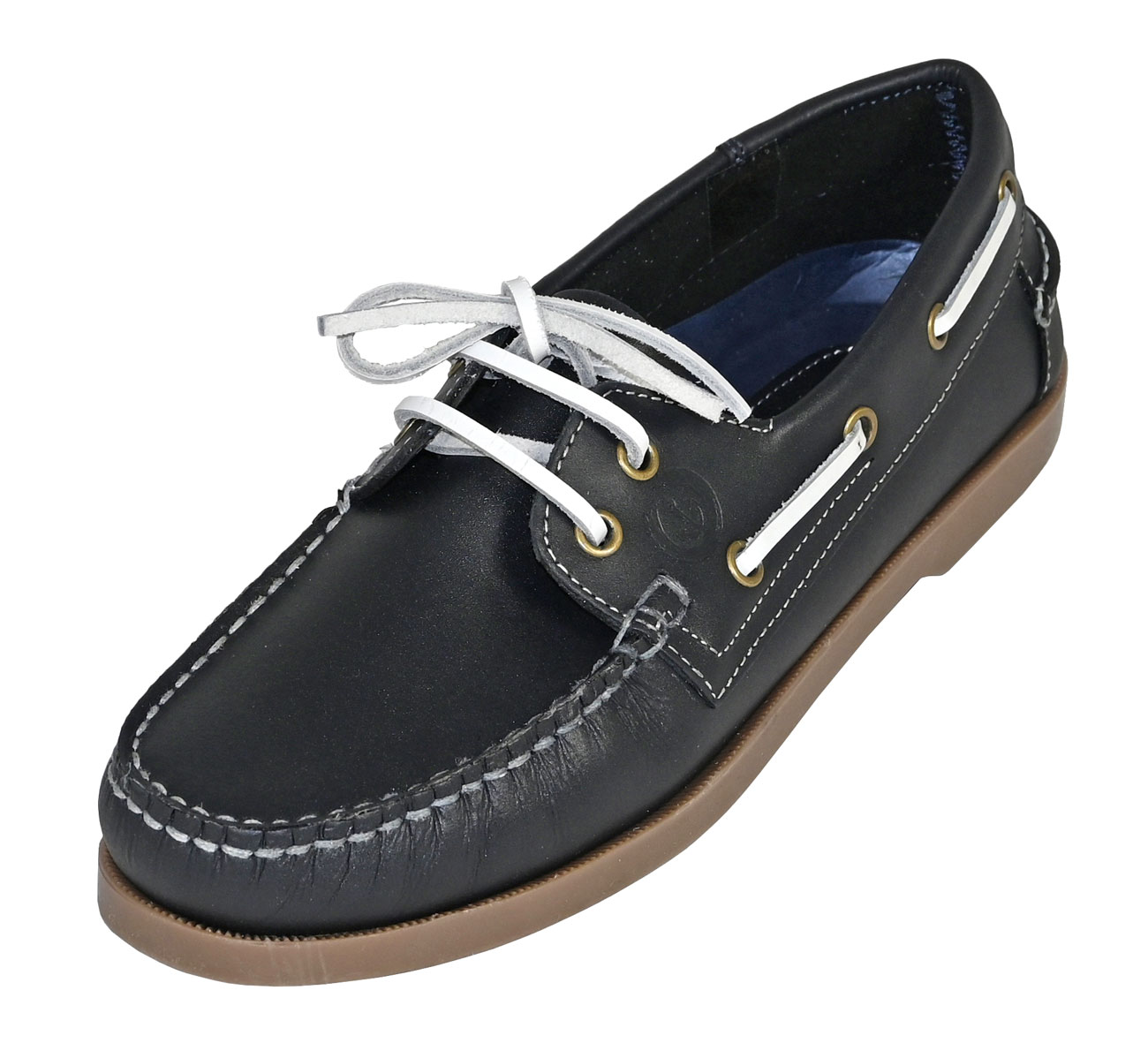MADSea Waterside Bootsschuhe dunkelblau Leder braune Sohle