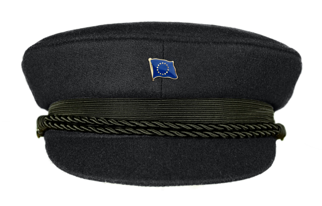 MADSea schwarzer Elbsegler mit Flaggenpin Europa